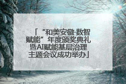 “和美安徽·数智赋能”年度颁奖典礼暨AI赋能基层治理主题会议成功举办