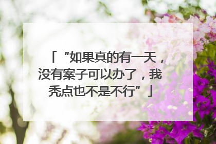 “如果真的有一天，没有案子可以办了，我秃点也不是不行”