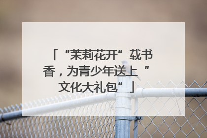 “茉莉花开”载书香，为青少年送上“文化大礼包”