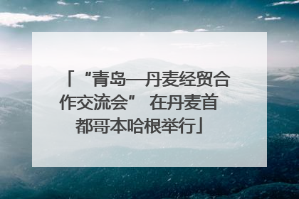 “青岛—丹麦经贸合作交流会” 在丹麦首都哥本哈根举行