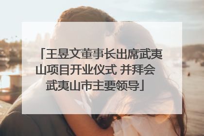王昱文董事长出席武夷山项目开业仪式 并拜会武夷山市主要领导