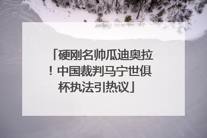 硬刚名帅瓜迪奥拉！中国裁判马宁世俱杯执法引热议