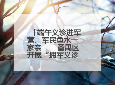 端午义诊进军营、军民鱼水一家亲——番禺区开展“拥军义诊进军营”活动