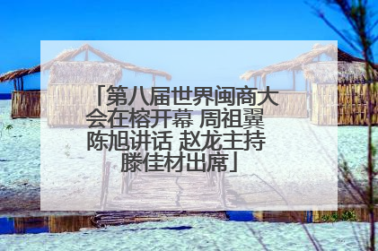 第八届世界闽商大会在榕开幕 周祖翼陈旭讲话 赵龙主持 滕佳材出席