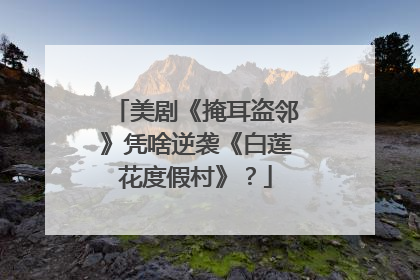 美剧《掩耳盗邻》凭啥逆袭《白莲花度假村》？