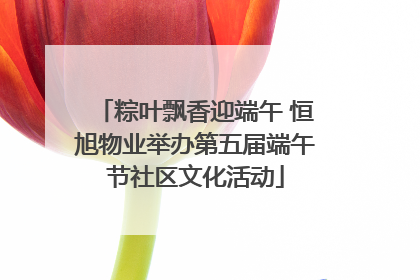 粽叶飘香迎端午 恒旭物业举办第五届端午节社区文化活动