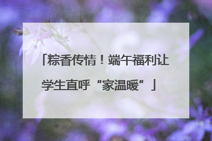 粽香传情！端午福利让学生直呼“家温暖”