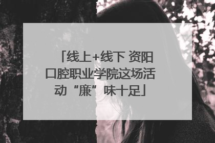线上+线下 资阳口腔职业学院这场活动“廉”味十足