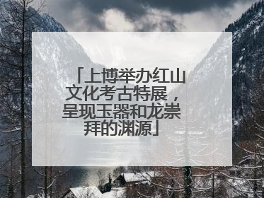 上博举办红山文化考古特展，呈现玉器和龙崇拜的渊源