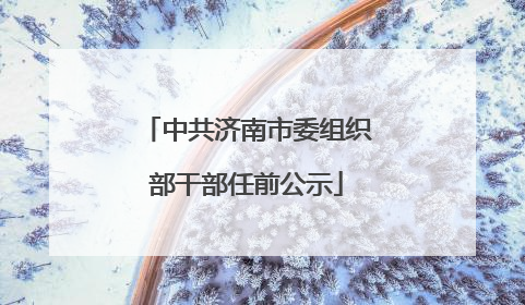 中共济南市委组织部干部任前公示