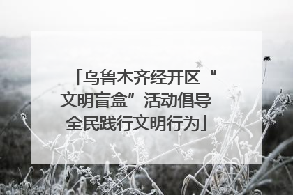 乌鲁木齐经开区“文明盲盒”活动倡导全民践行文明行为