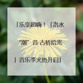 乐享超嗨！「洛水“潮”音·古桥拾光」音乐季火热开启