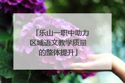 乐山一职中助力区域语文教学质量的整体提升