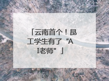 云南首个！昆工学生有了“AI老师”