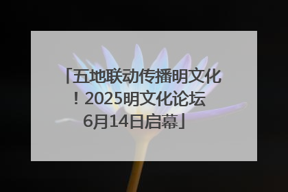 五地联动传播明文化！2025明文化论坛6月14日启幕