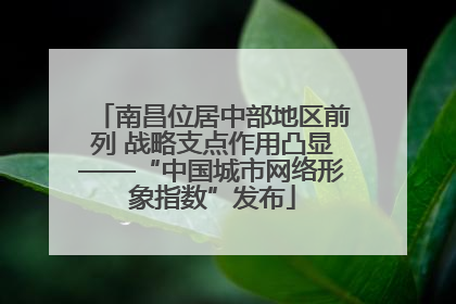 南昌位居中部地区前列 战略支点作用凸显——“中国城市网络形象指数”发布