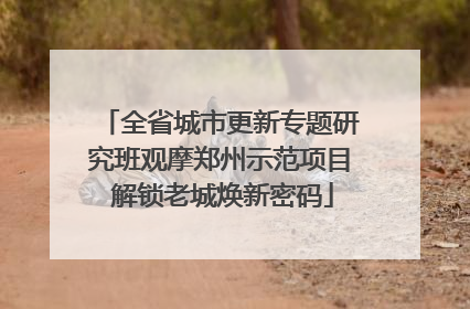 全省城市更新专题研究班观摩郑州示范项目 解锁老城焕新密码