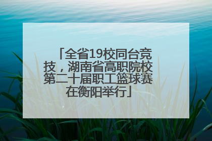全省19校同台竞技，湖南省高职院校第二十届职工篮球赛在衡阳举行