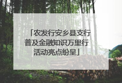 农发行安乡县支行普及金融知识万里行活动亮点纷呈