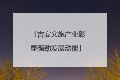 吉安文旅产业彰显强劲发展动能