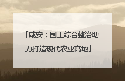 咸安：国土综合整治助力打造现代农业高地
