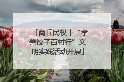 商丘民权丨“孝善饺子百村行”文明实践活动开展