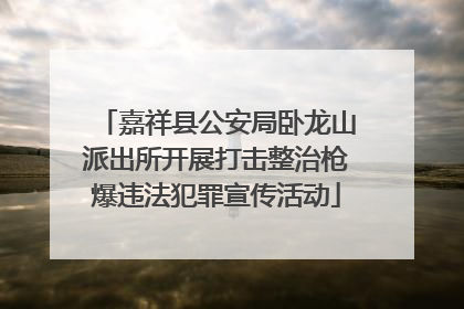 嘉祥县公安局卧龙山派出所开展打击整治枪爆违法犯罪宣传活动