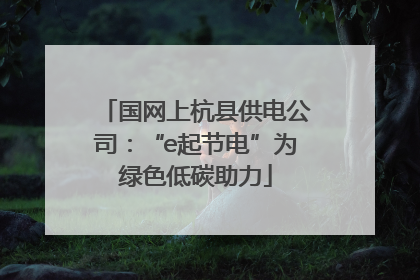 国网上杭县供电公司：“e起节电”为绿色低碳助力
