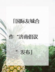 国际友城合作“济南倡议”发布