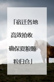 宿迁各地高效抢收 确保夏粮颗粒归仓