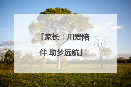 家长：用爱陪伴 助梦远航