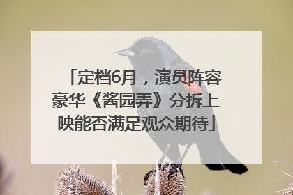 定档6月，演员阵容豪华《酱园弄》分拆上映能否满足观众期待