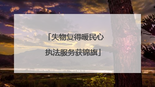 失物复得暖民心 执法服务获锦旗