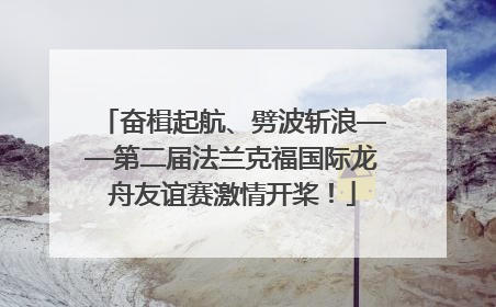 奋楫起航、劈波斩浪——第二届法兰克福国际龙舟友谊赛激情开桨！