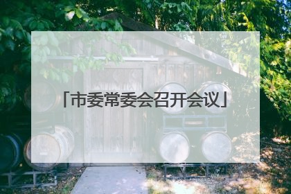 市委常委会召开会议