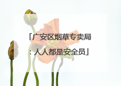 广安区烟草专卖局：人人都是安全员