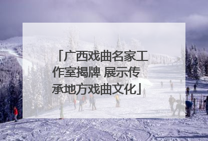 广西戏曲名家工作室揭牌 展示传承地方戏曲文化