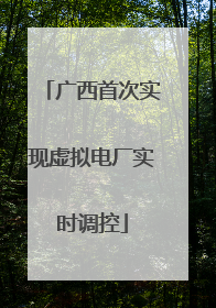 广西首次实现虚拟电厂实时调控