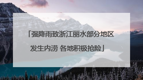 强降雨致浙江丽水部分地区发生内涝 各地积极抢险