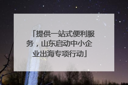 提供一站式便利服务，山东启动中小企业出海专项行动