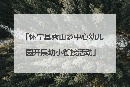 怀宁县秀山乡中心幼儿园开展幼小衔接活动