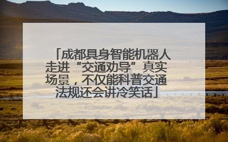 成都具身智能机器人走进“交通劝导”真实场景，不仅能科普交通法规还会讲冷笑话