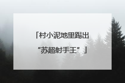 村小泥地里踢出“苏超射手王”