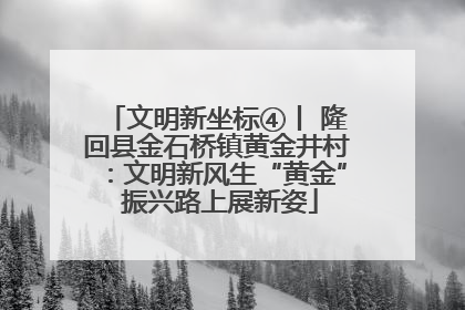 文明新坐标④丨 隆回县金石桥镇黄金井村：文明新风生“黄金” 振兴路上展新姿