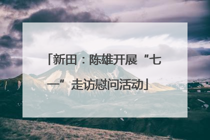 新田：陈雄开展“七一”走访慰问活动