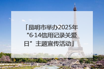昆明市举办2025年“6·14信用记录关爱日”主题宣传活动