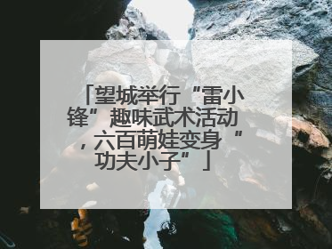 望城举行“雷小锋”趣味武术活动，六百萌娃变身“功夫小子”