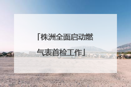 株洲全面启动燃气表首检工作