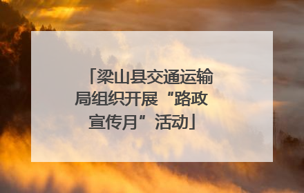 梁山县交通运输局组织开展“路政宣传月”活动