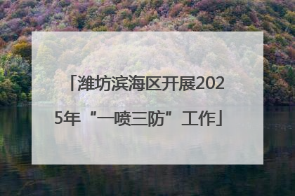 潍坊滨海区开展2025年“一喷三防”工作